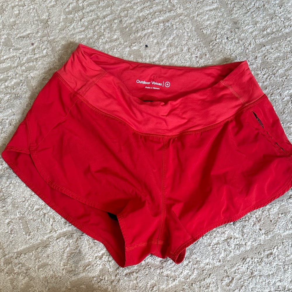 Outdoor Voices Women's Red Hudson Shorts 2.5